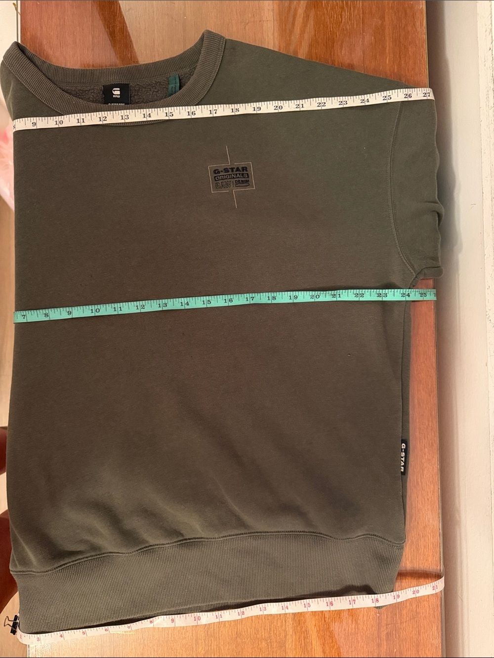G-Star Raw Men's Olive Green Unisex Core Oversized Sweatshirt - Picture 11 of 13